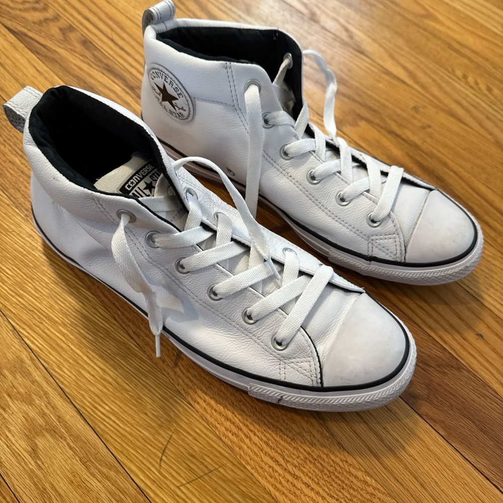 Converse Chuck Taylor All Star CS Mid White Leather Men’s  Size 11